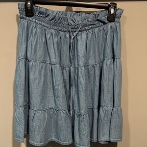 COPY - NWOT M So chambray tiered skirt